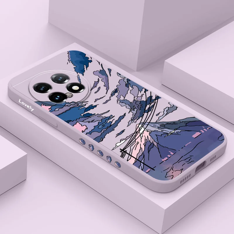 Floating Ash Mountain Liquid Silicone Phone Case