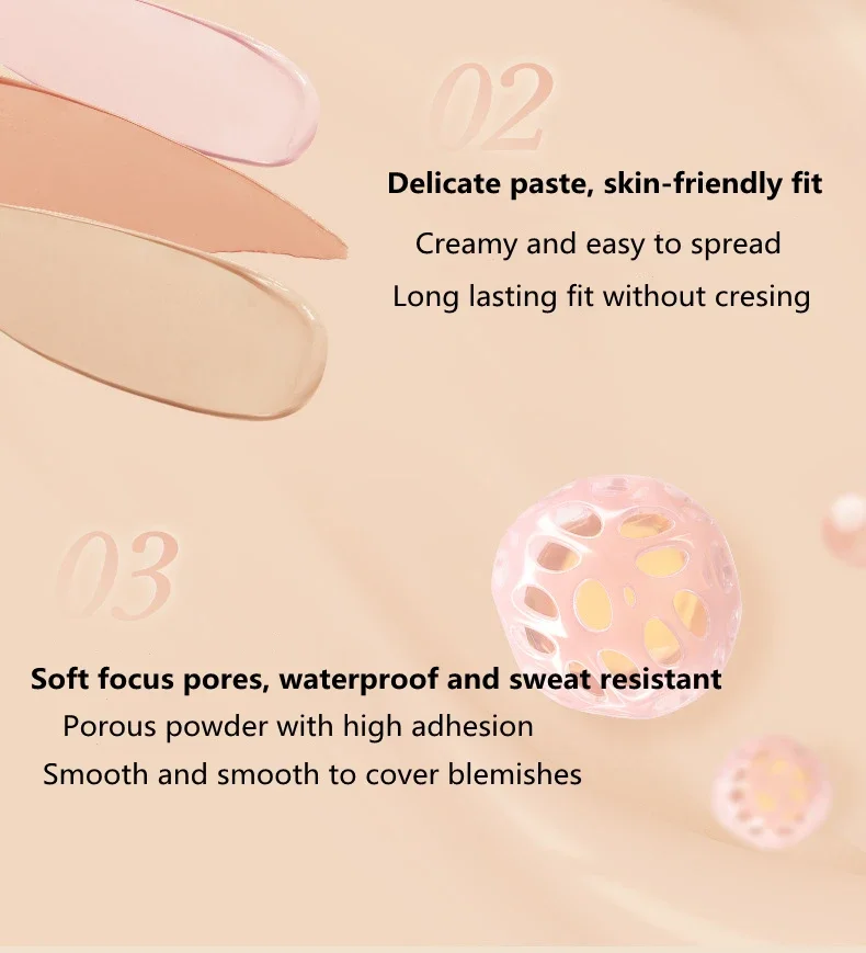 Judydoll Three-color Concealer Palette High Coverage Long-lasting_voghion.com