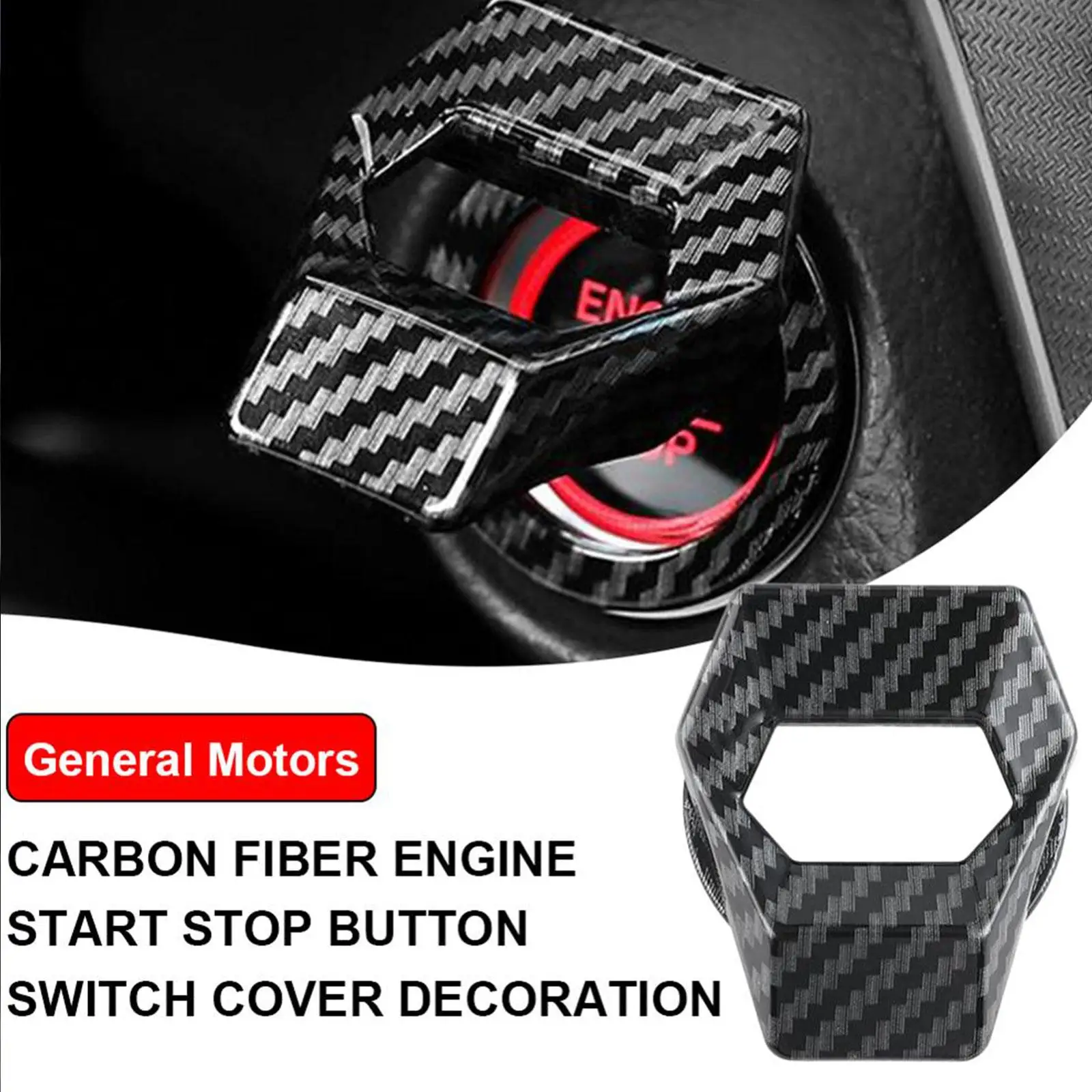 Enhance your title with something more captivating yet concise. Here’s an improved version:

Stylish Decorative Engine Start/Stop Button Cover - Premium Auto Interior Accessory