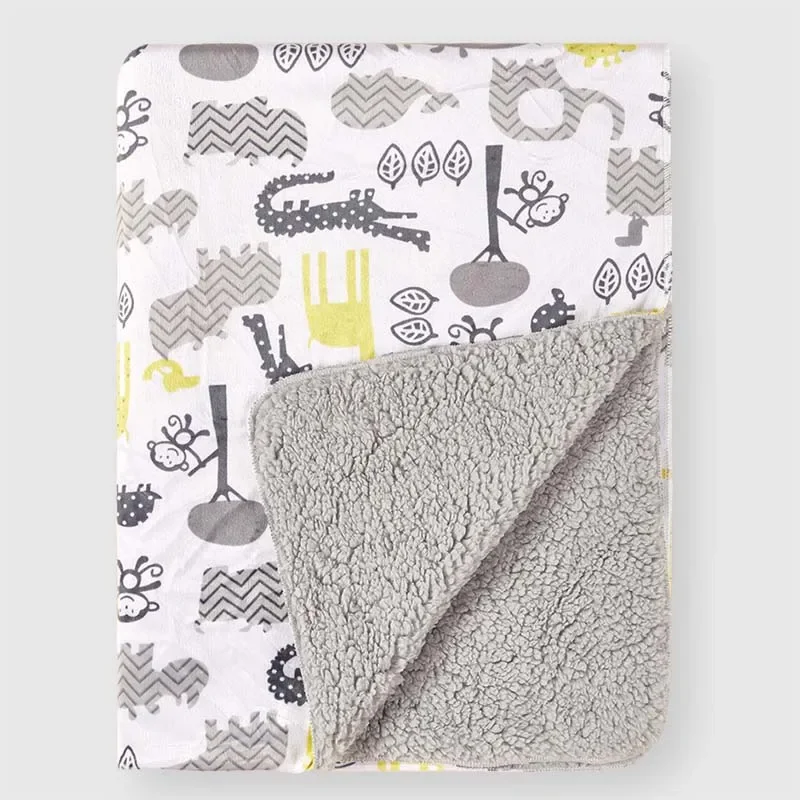 Baby Blankets New Double Layer Super soft Fleece Infant Bebe Swaddle Envelope Wrap For Newborn Baby Boys Girls Bedding Blanket 6