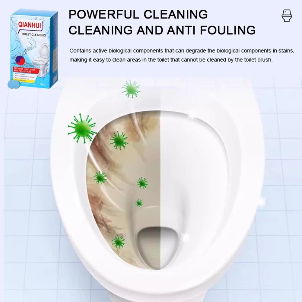 Powerful Toilet Cleaner for Descaling Deodorizing Long Lasting Effect Toilet Deodorizer Tablets for Bathroom 4