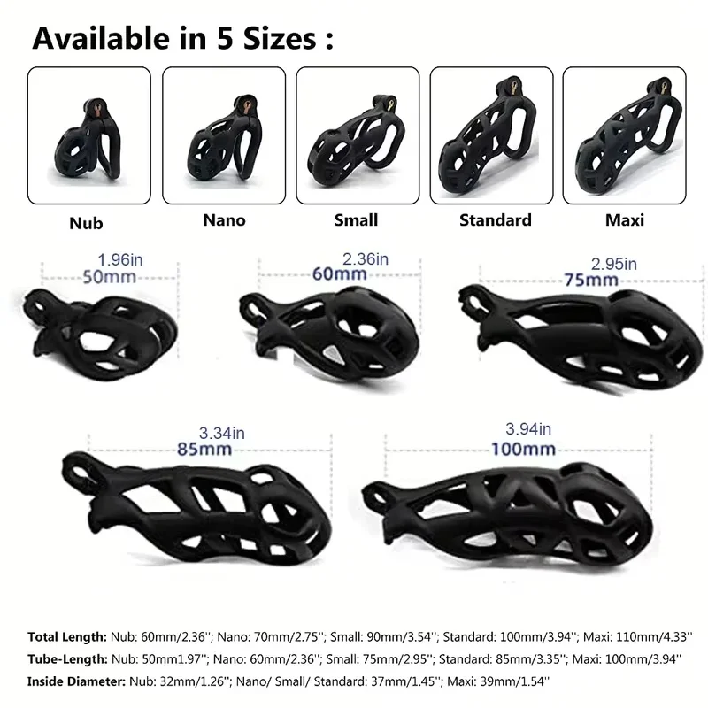 New Color Male Penis Lock Chastity Cage with Lock and 4 Rings Resin Virginity for Men Breathable Cock Ring Penis Fetish Restrain penis chastity cage chastity lock sex toy