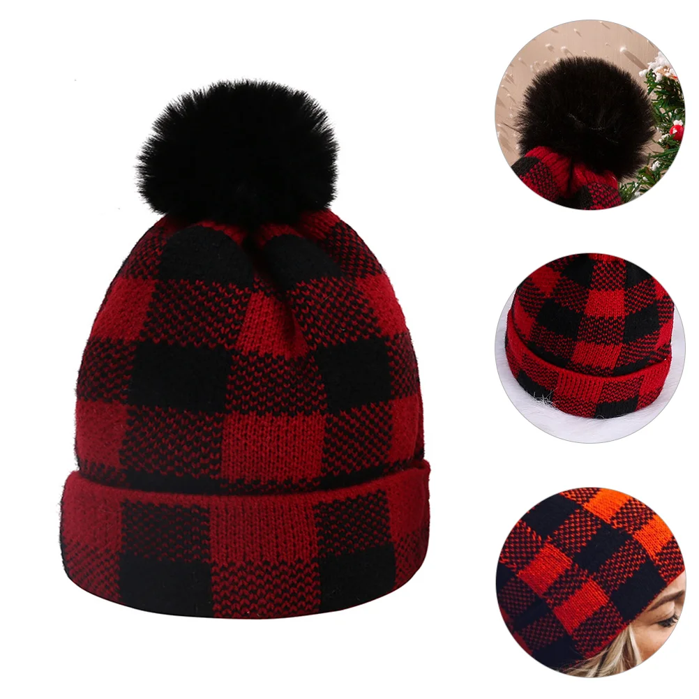 

1Pc Christmas Knitted Hedging Warm Woolen Hat for Adults