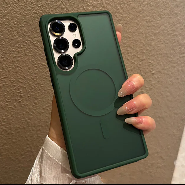 Luxury Matte Clear MagSafe-Compatible Protective Phone Case