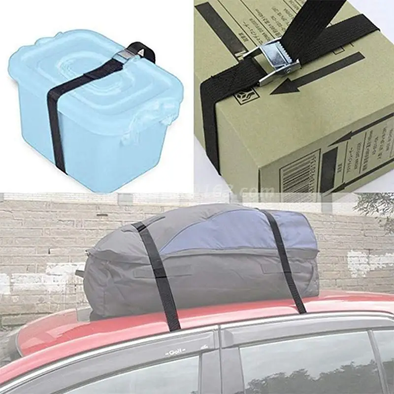 Black Lashing Straps with Clamping Lock Heavy Duty Fastening Straps for Motor Bicycle Luggage Fixing Tool 10 Pcs