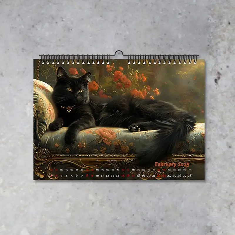 Cat Calendar 2025 Hangings Monthly Wall Calendars Month Planner Wall Calendar Monthly Calendar Planner Family Planner For Kids