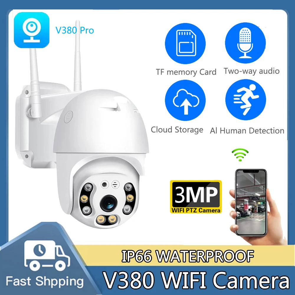 

Водонепроницаемая IP-камера видеонаблюдения V380 Pro, 3 Мп, 720P