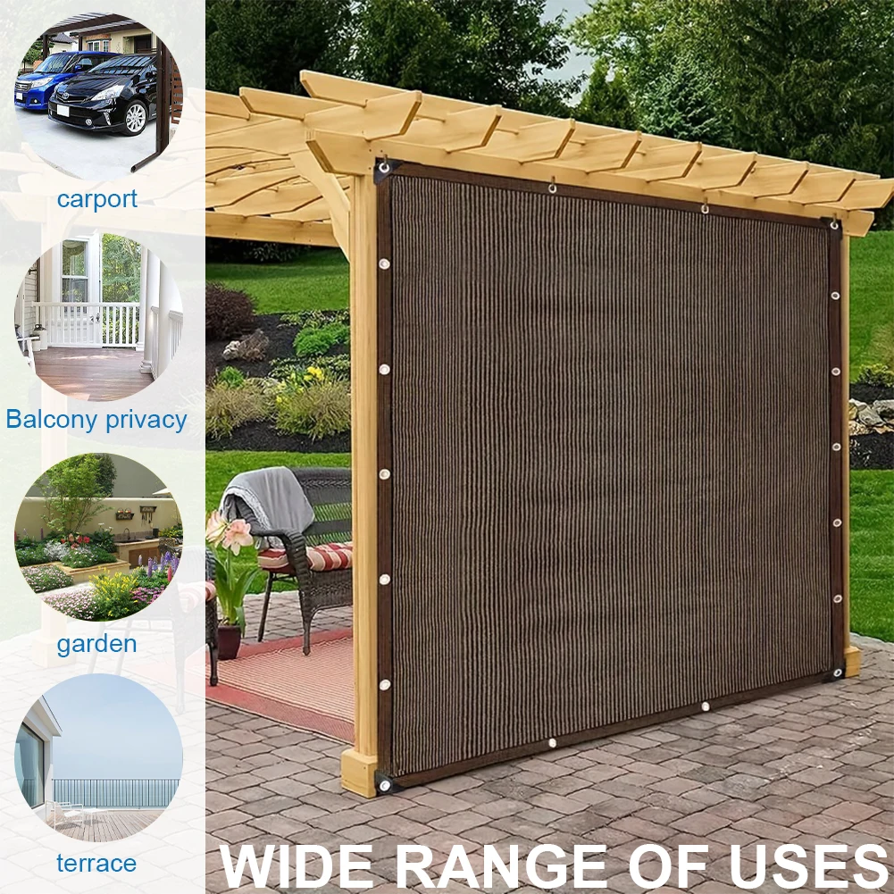 2x3m/3x4m Sun Shade Sail Rectangle HDPE Sunshade Net Grommets Shade Mesh Canopy Greenhouse Plant Pergola