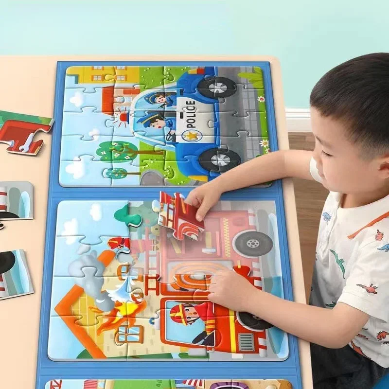 Baby Progressive Magnetic Puzzle Animal Traffic Ocean Theme 9 To 25 Pieces Early Learning Toys for Kids Aged 1 To 6 Years Old 2