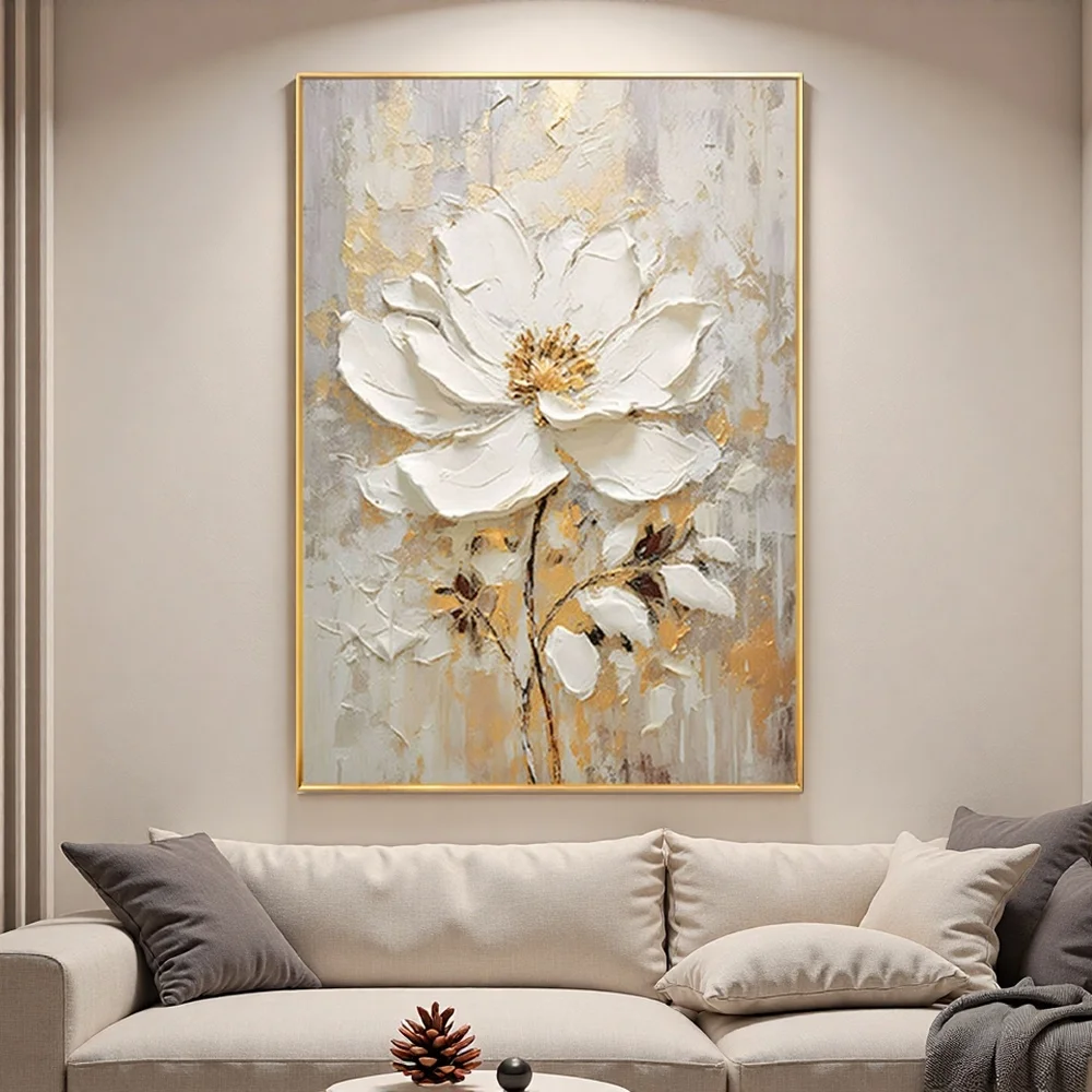 3D Floral Linen Painting 5