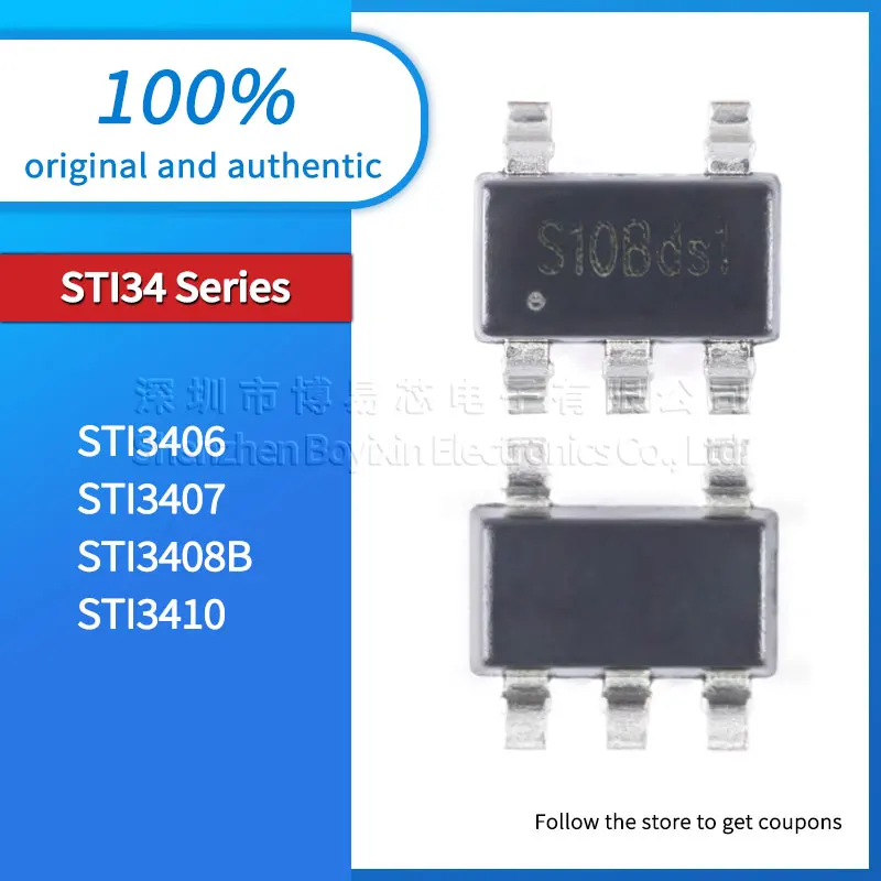 

Original genuine STI3406 STI3407 STI3408B STI3410 new DC-DC synchronous buck IC chip package SOT23-5