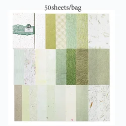 Elegant Morandi Pastel Texture Scrapbook Paper - 50 Sheets for Creative Projects and Office Decor (6)