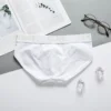 New men's cotton underwear with low waist, breathable and comfortable solid color basic men's briefs 5