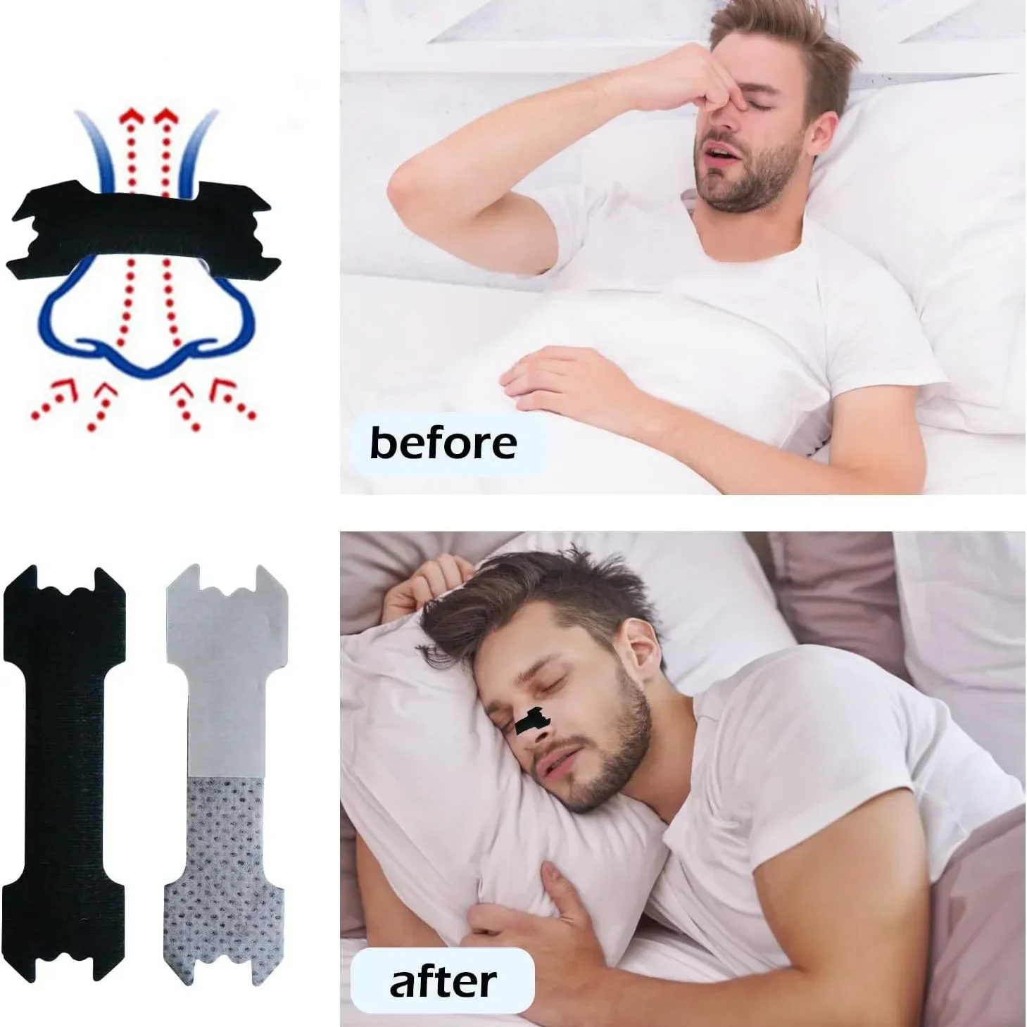 Anti Snoring Nose Strips 20-50pcs Extra Strength Breathable for Snore Relief Better Sleep Home Sleeping Aid