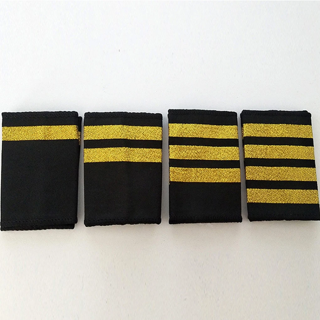 Easy To Epaulettes Shoulder Pilots Bar For Shirt Professionals Fashionable Durable Versatile 2pieces