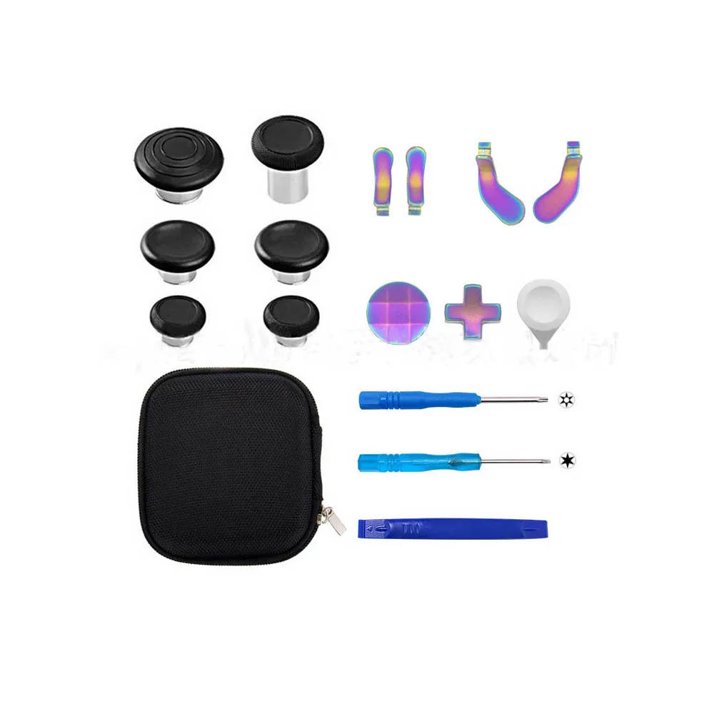 

17 шт. в наборе кнопки для игрового контроллера xbox one elite 2, кнопка крестовой крышки, металлические лопатки, игровой аксессуар