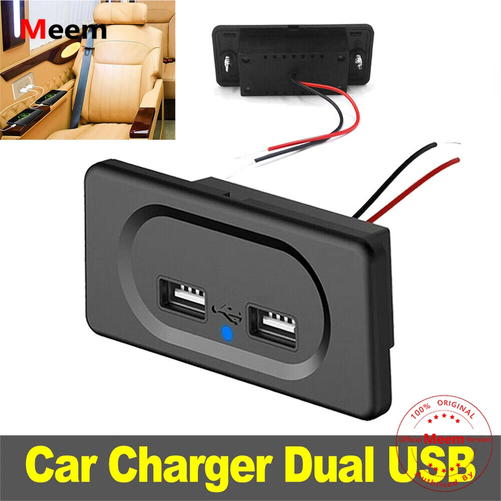 

12V Car Charger Cigarette Lighter Socket Power Outlet Splitter Adapter Dual USB