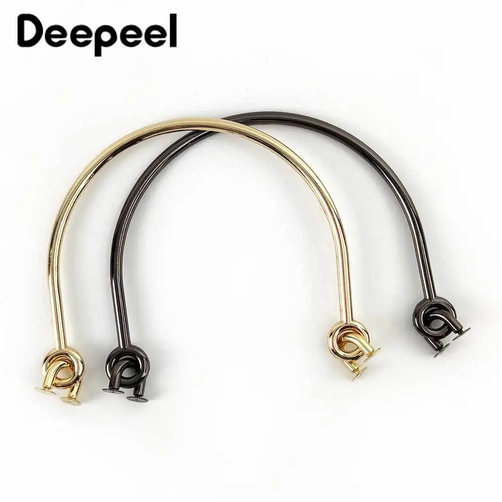 

2Pcs Deepeel 15.5CM Bag Metal Clasp Handle for Women Purse Clasps Buckle Leather Replace DIY Bags Hardware Accessories