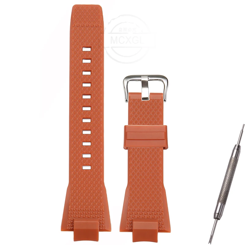 Durable Rubber Replacement Strap for Men's Sports Watches – Waterproof Resin Bracelet