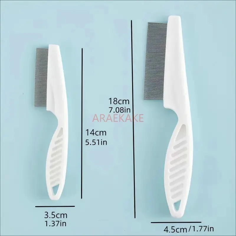 Pet comb, dog flea comb, cat flea plastic dense tooth steel needle cleaning supplies
