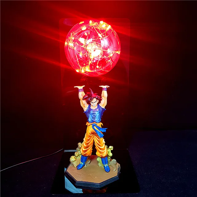 ドラゴンボールZアクションフィギュア,装飾用照明付き玩具,DBZ
