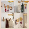 Cute Wall Wooden Hooks Children's Room Animal Hook Wall Keychain Coat Hook Home Decoration Solid Wood Hook Hanger Kitchen Access 4