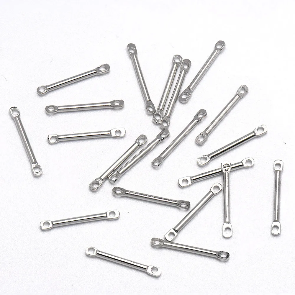 50 Stück 15–20 mm 2-Loch-Ohrringstreifen-Stick, goldene Stange, Schmuckverbinder für DIY-Ohrringe, Armbänder, Schmuckherstellung, Kunsthandwerk – Detail 10