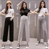Spring Thin Fashionable Outwear Loose Casual Straight Trousers Maternity Clothes Pregnant Women's Pants 1