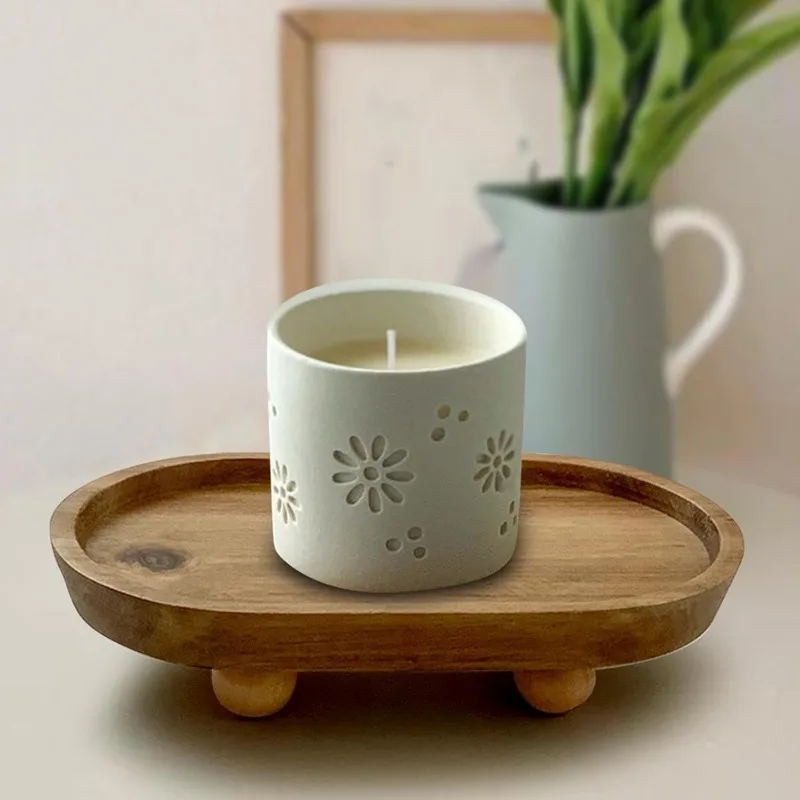 Small Wooden Riser Wooden Pedestal for Display Tray Display Riser for Entry Table Farmhouse Kitchen Tabletop Centerpieces