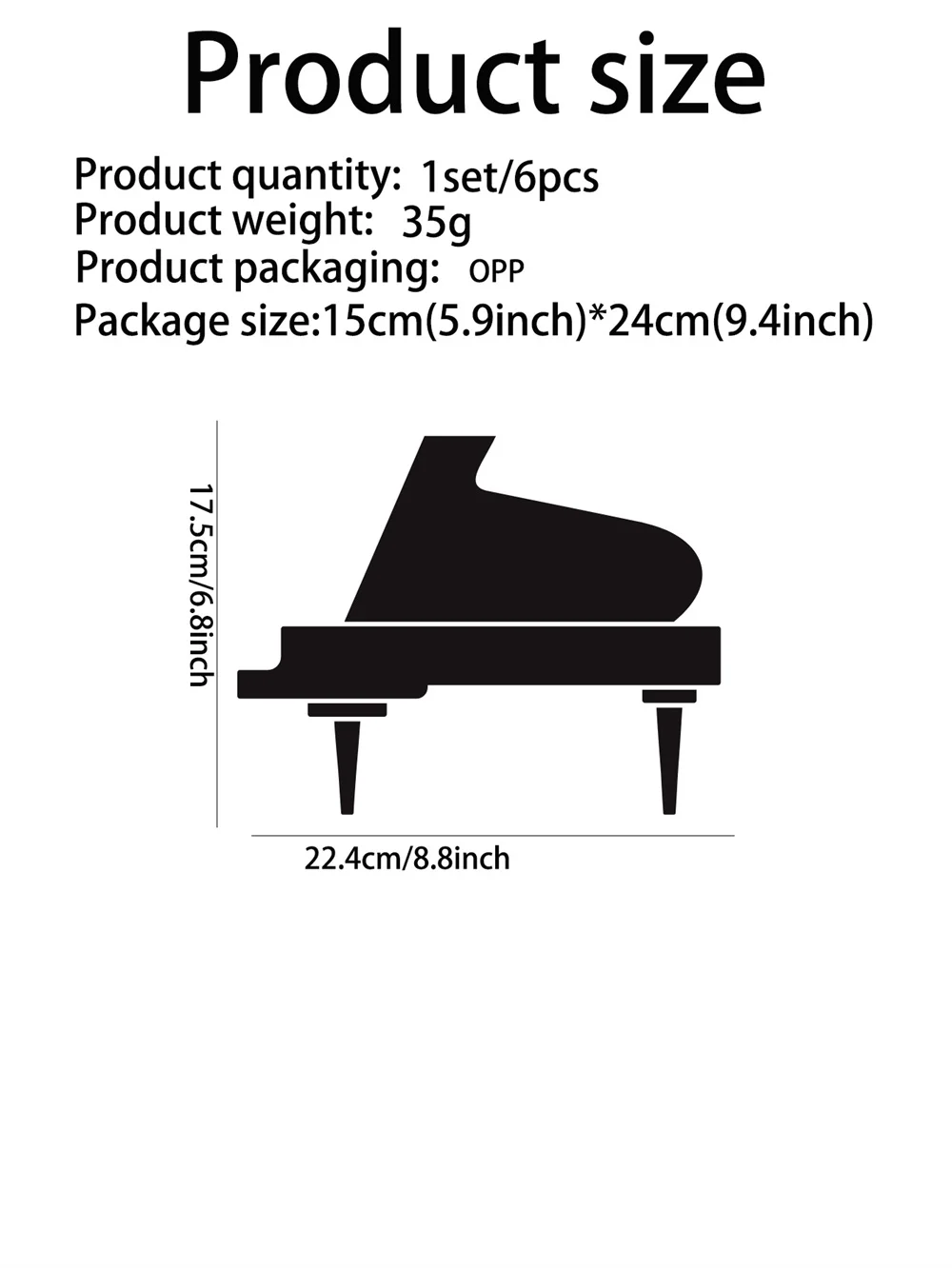 Creative Piano 3D Mirror Acrylic Wall Stickers Self Adhesive Decals DIY Bedroom Living Room Bathroom Home Decor