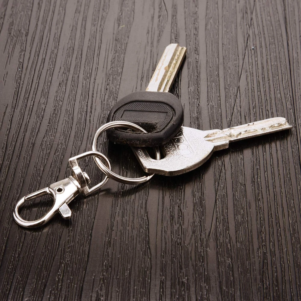 Metal Swivel Lanyard Snap Hooks and Split Key Rings Chain Hook for DIY Key chain Making 30pcs key chains