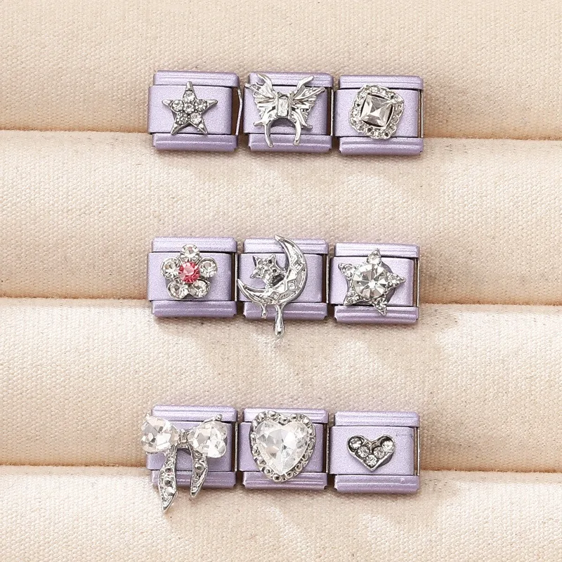 Zircon Stainless Steel Charm Bracelet