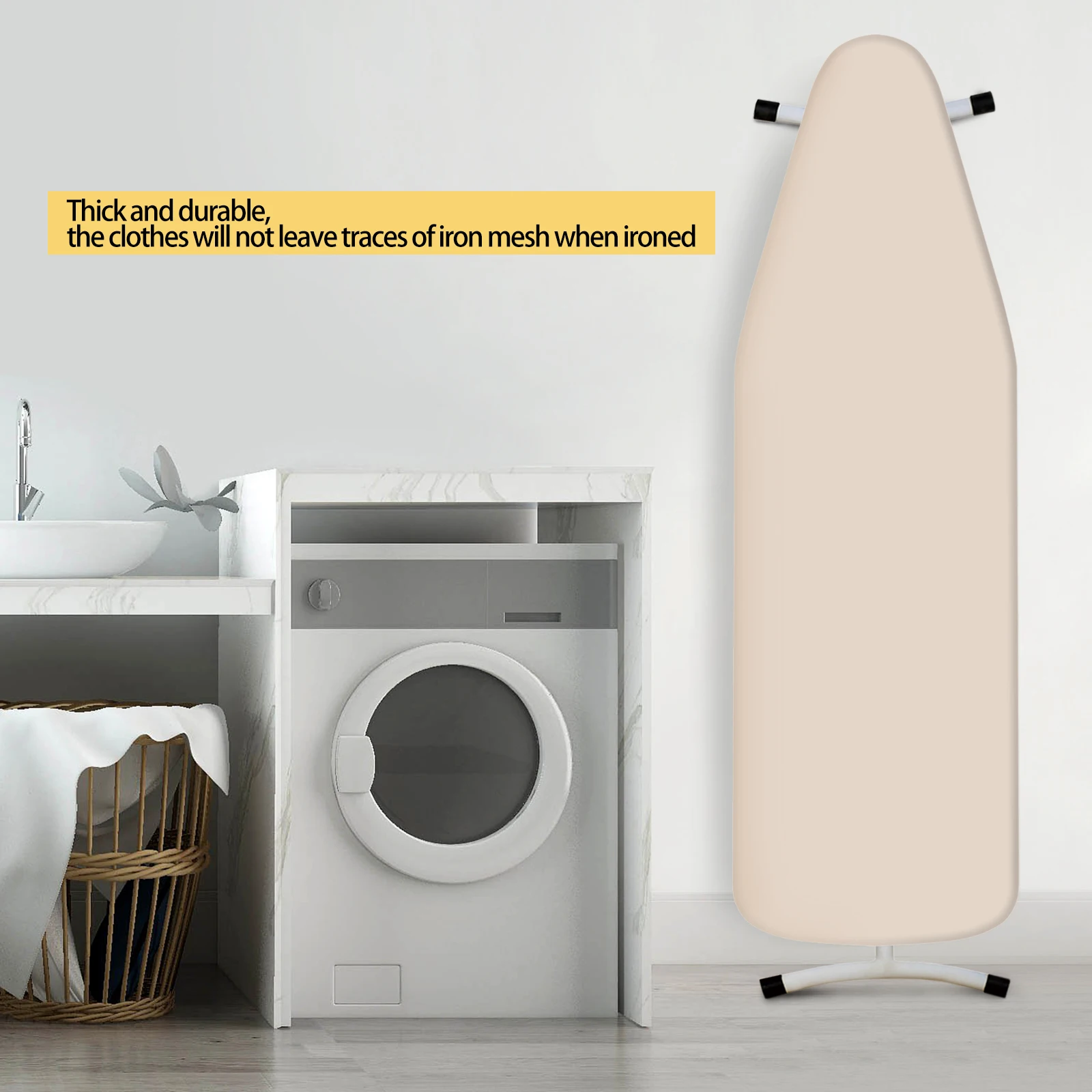 ironing board cover 140x50cm cotton cover thick felt liner resistant to burning Morandi color