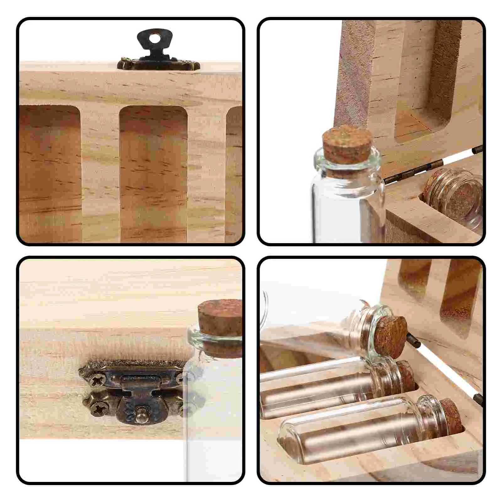 Fetal Hair Storage Box Wooden Collection Box Fetal Hair Preserving Souvenir Storage