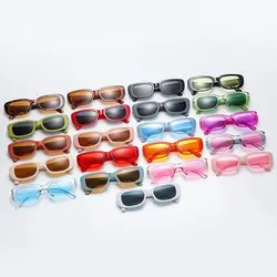 Vintage Oval Sunglasses Woman Luxury Brand Small Rectangle Sun Glasses Female Small Ellipse Eyewear UV400 Oculos De Sol