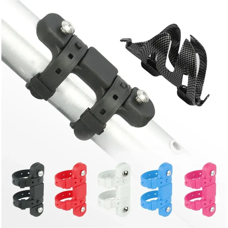 Bicycle Water Bottle Stand Base Converter Silicone Non-slip Straps For Mtb Road Bike