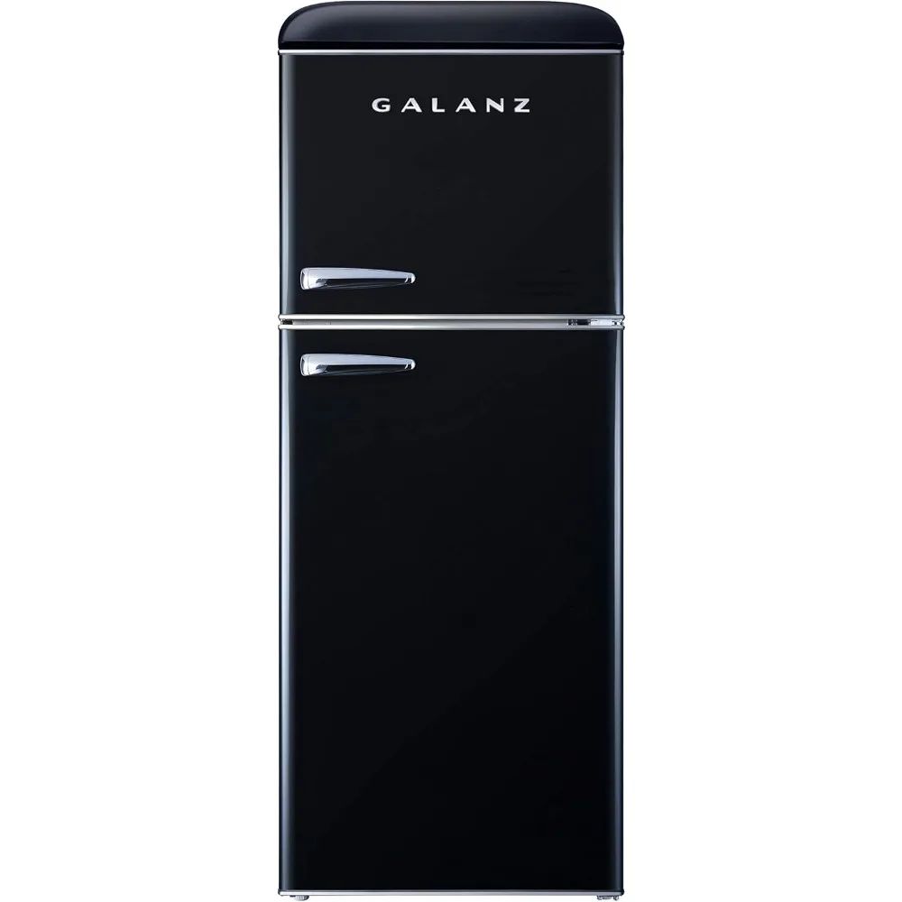 Retro Compact Refrigerator with Freezer Mini Fridge with Dual Door, Adjustable Mechanical Thermostat, 4.6 Cu Ft