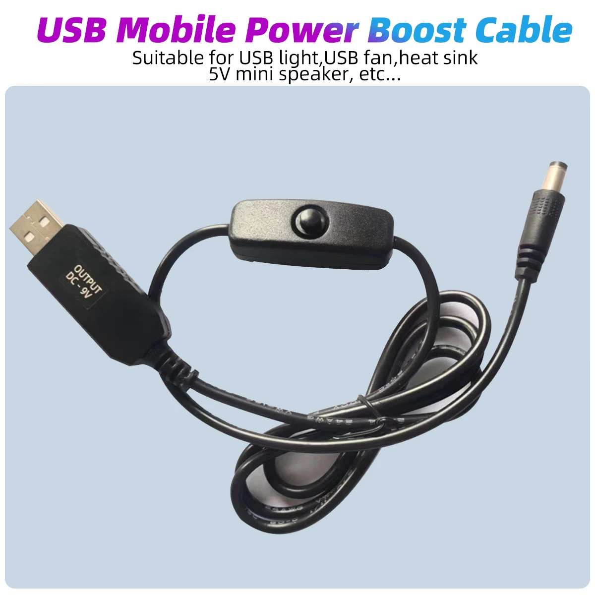 Usb dc 5v a 12v 9v cabo