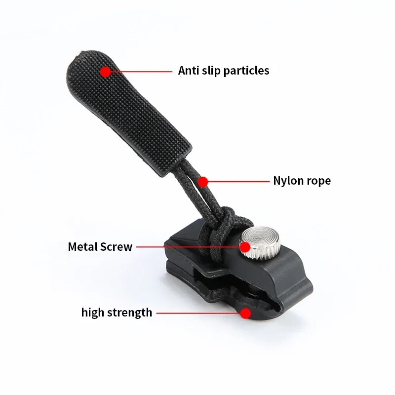 Universal Zipper Repair Kit Quick Instant Detachable Zipper Head Replacement Slider Pull for Jacket Bags Coat Free Sewing