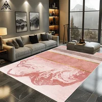 Pink Decoration Bedroom Carpet Modern Light Luxury Rugs for Living Room Soft Flannel Cloakroom Carpet Non-slip Coffee Tables Mat 2