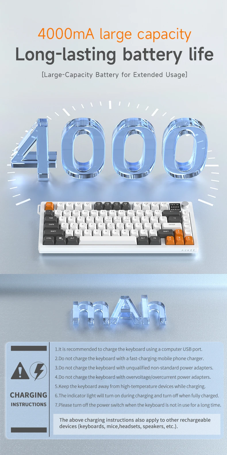 wired wireless gaming keyboard with rgb lighting