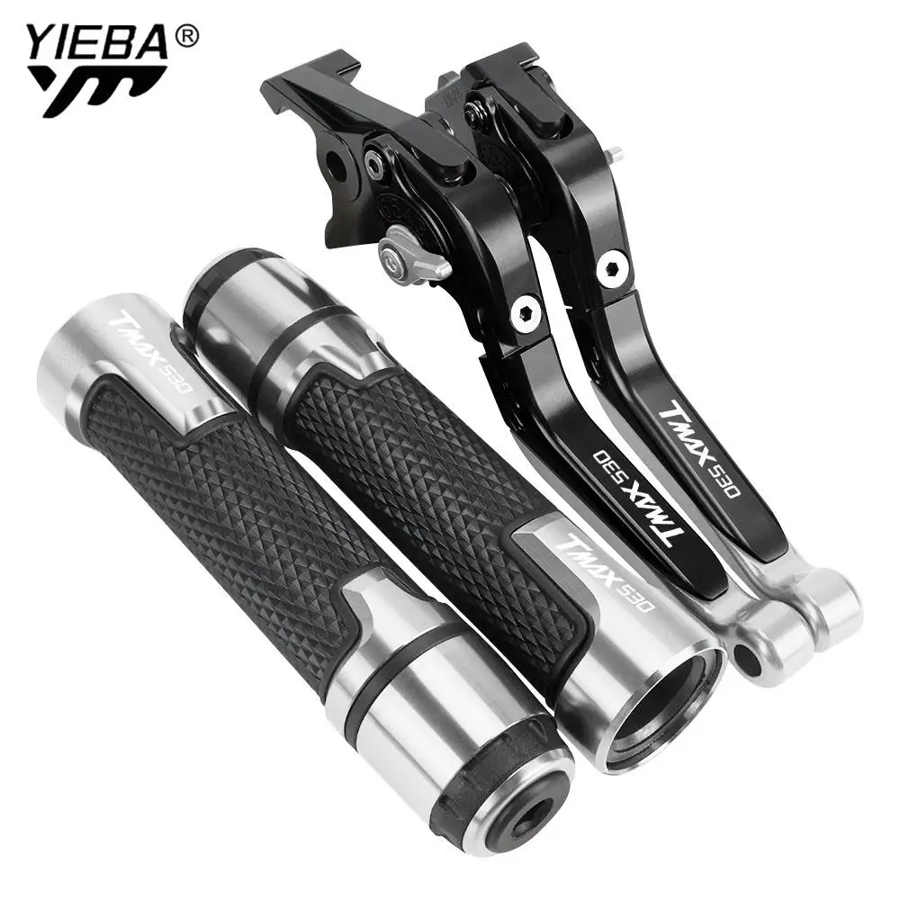 

TMAX 530 Motorcycle Parts CNC Adjustable Brake Clutch Levers Handbar End Grips For YAMAHA TMAX530 SX DX 2012-2023 2020 2021 2022
