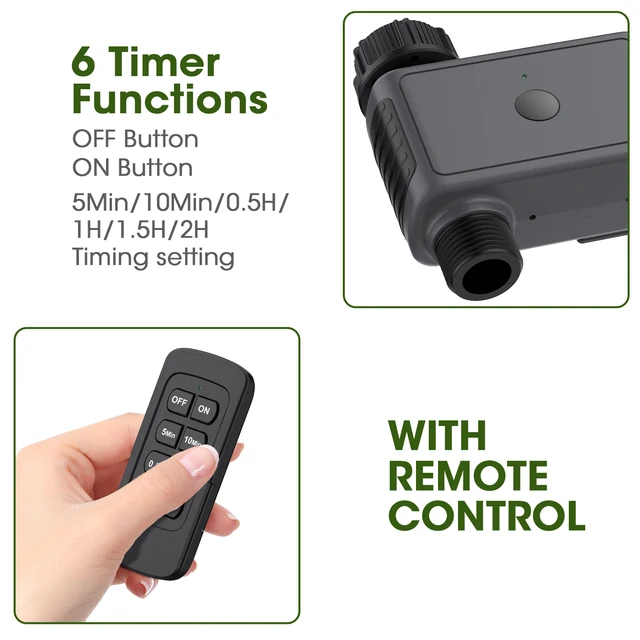 Smart Remote Control Water Timer for Garden Sprinkler Irrigation System 1-Outlet Outdoor Automatic Watering Timer Intelligent 2
