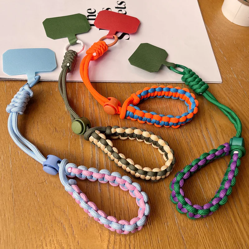 Phone Lanyard Handwoven Adjustable Phone Lanyard Universal Wrist Strap Safe Anti-Drop Rope For Outdoor Sports Convenient Use
