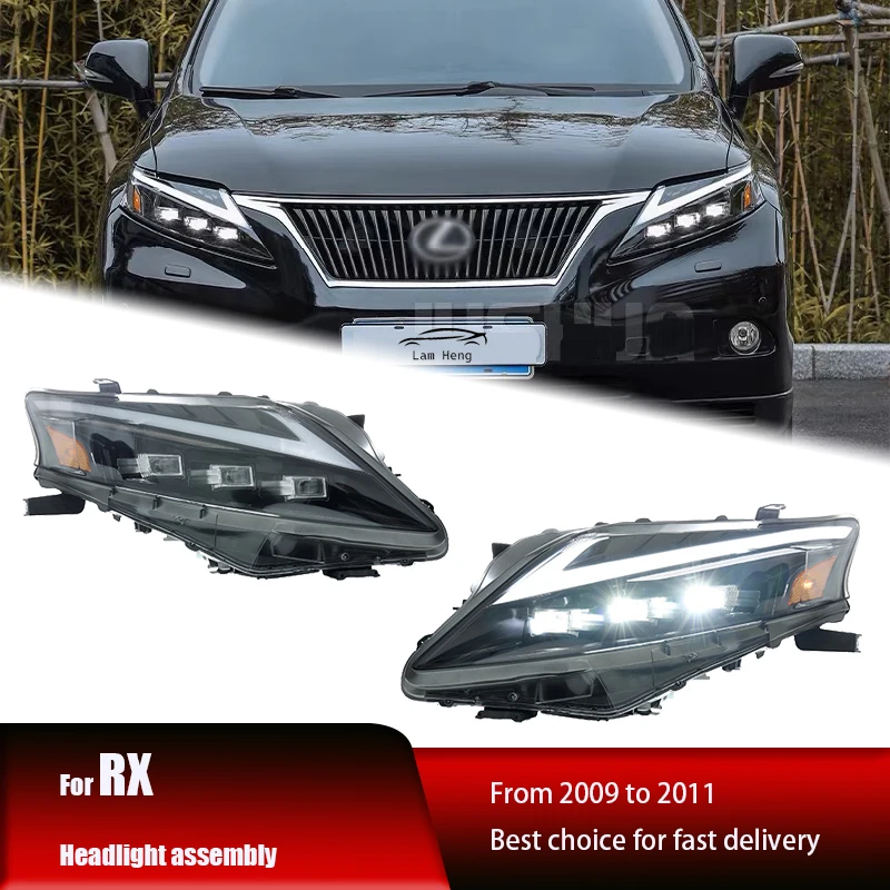 

Подходит для 09-11 Lexus RX передняя фара в сборе, Модифицированная трехглазная фотолинза, ежедневное управление