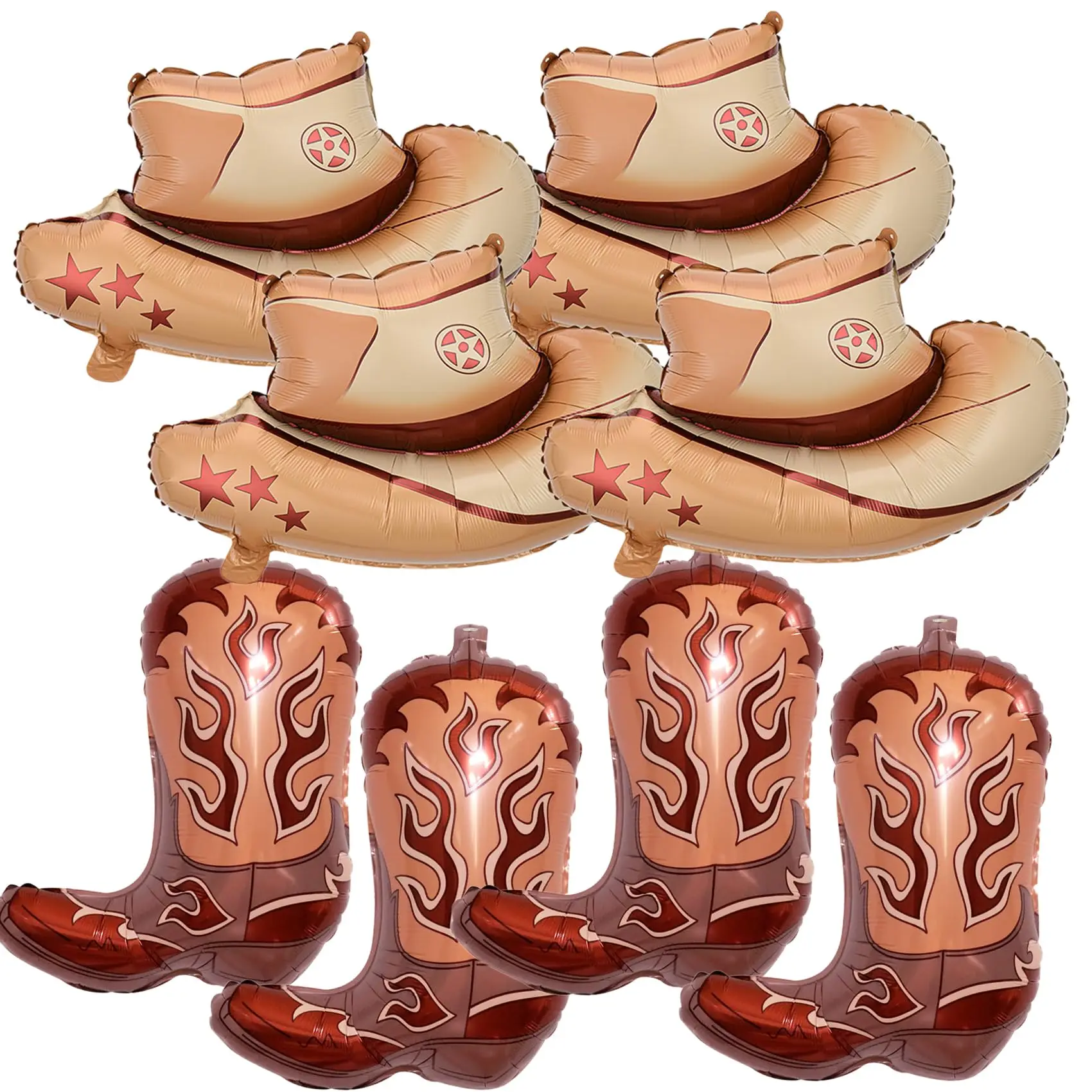 Cowgirl-Geburtstagsparty-Dekoration, großer Cowboy-Cowgirl-Hut, Stiefel, Folienballon, westliche Mottoparty, Rodeo, Junggesellinnenabschied, Dekoration – Detail 11
