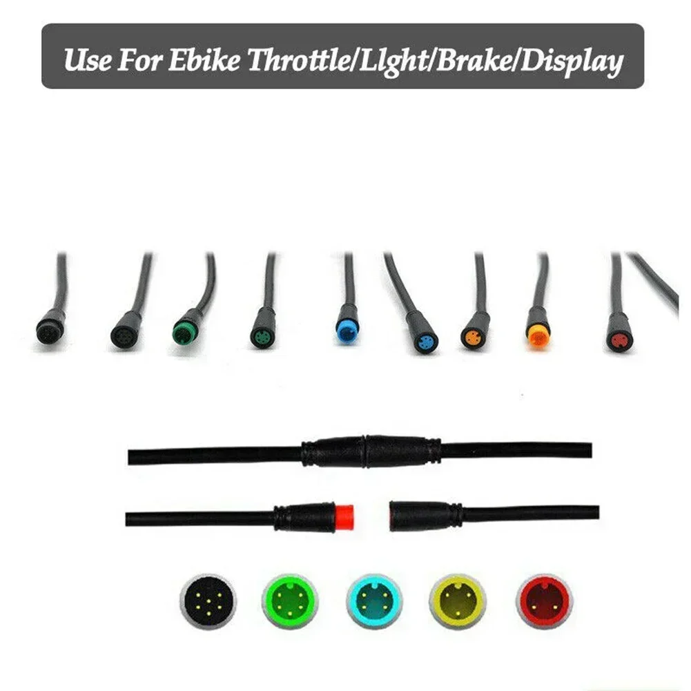 Câbles D'extension étanches Julet Pour Vélo électrique - 2 à 5 Broches, Mâle/femelle, 20 Cm, Pour Feux, Accélérateur, Moteur
