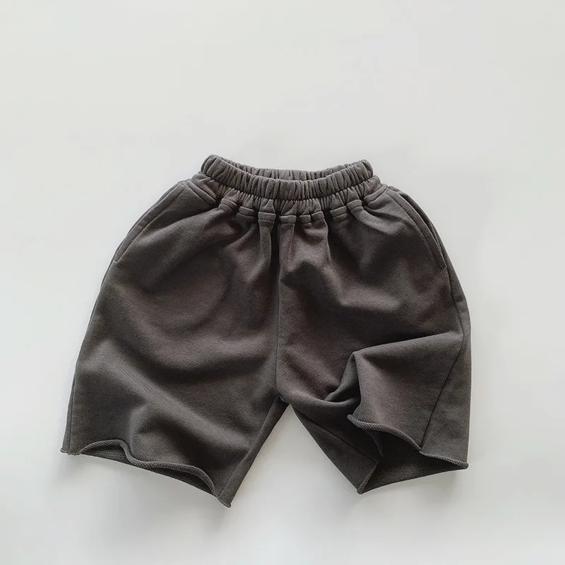 Kids Shorts Summer Kid Girl Boys Cotton Straight Wide Leg Short Pants Smooth Fashion Solid Comfortable