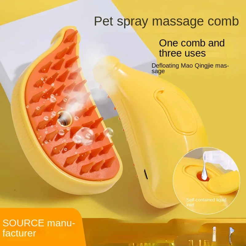 

Pet Spray Massage Comb Cat Dog Hair Brush Hair Bath Massage De Floating Hair Cleaning Artifact Recommended By The Manufacturer