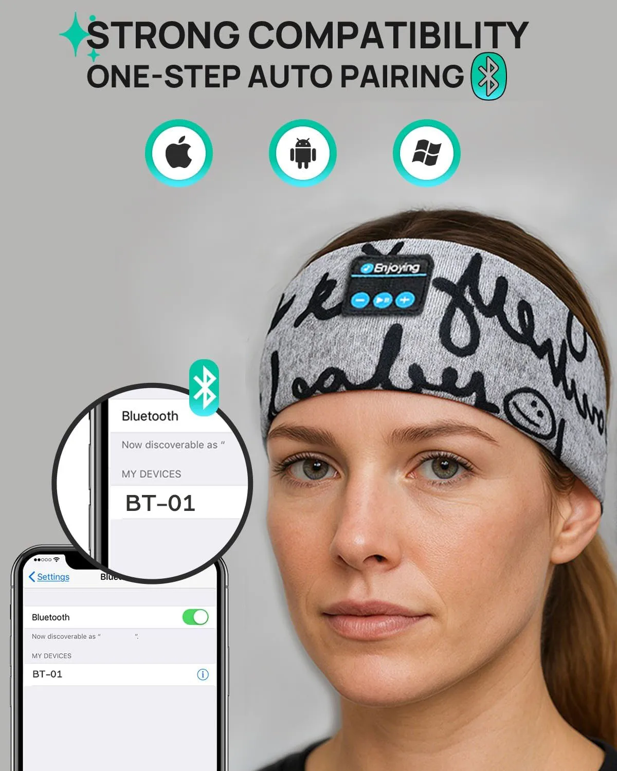 Bluetooth Sleeping Headphone Music Sport Headband Mask Wireless Stereo Player Wireless Headband Headphones with Mic Hardsfree